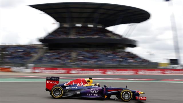 Vettel Almanya'da şeytanın bacağını kırdı