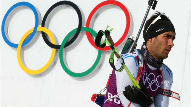 Martin Fourcade en bleu-blanc-rouge