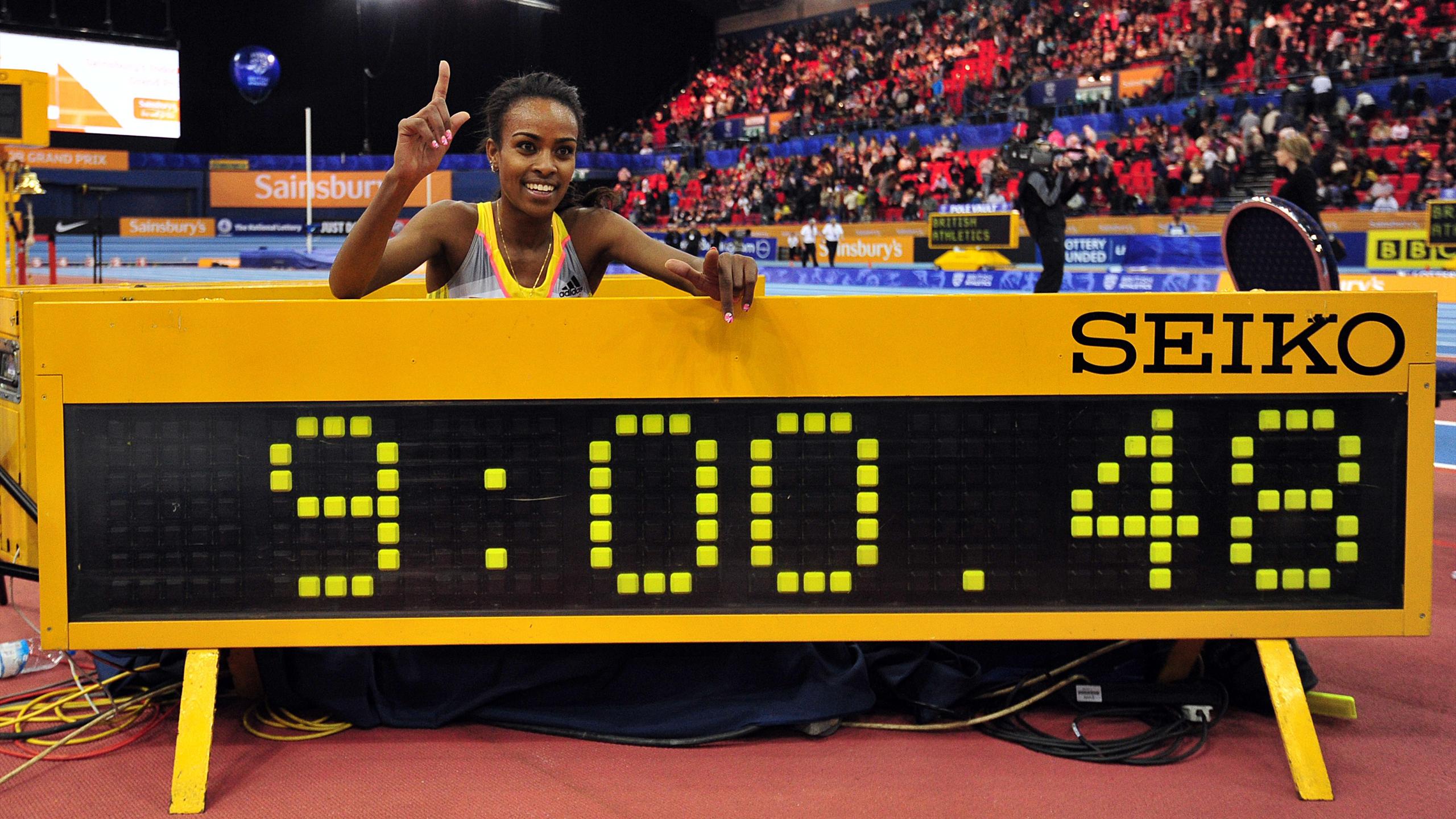 Ethiopian Dibaba clocks world best indoor twomile Eurosport