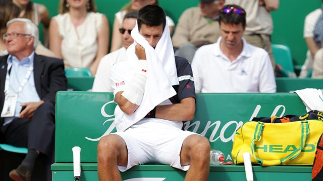 Touché au poignet, Djokovic ne sait pas quand il va rejouer