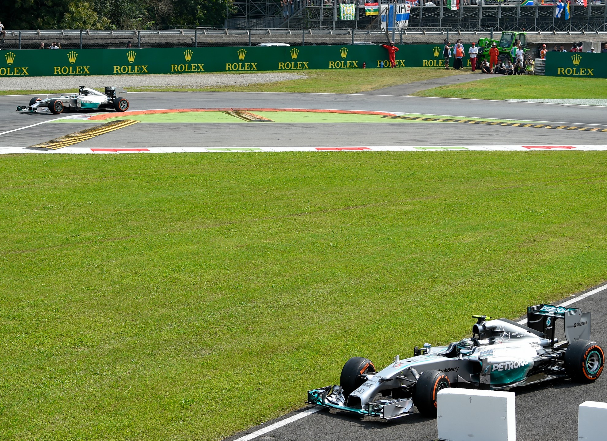 Lewis Hamilton et Nico Rosberg (Mercedes) au Grand Prix d'Italie 2014