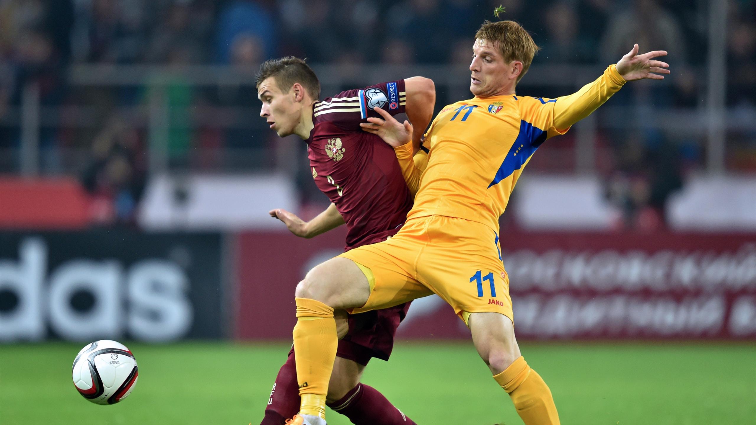 Moldova celebrate surprise draw in Moscow - Euro 2016 - Football