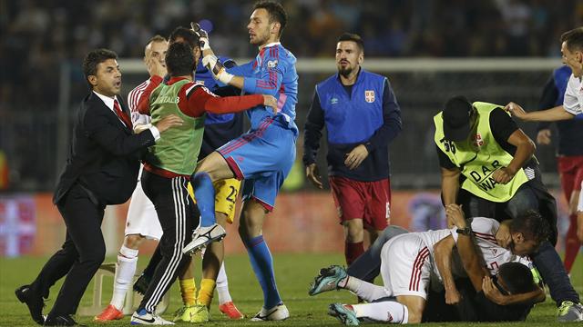 Serbia-Albania: Uefa ordina 3-0 a tavolino all'Albania