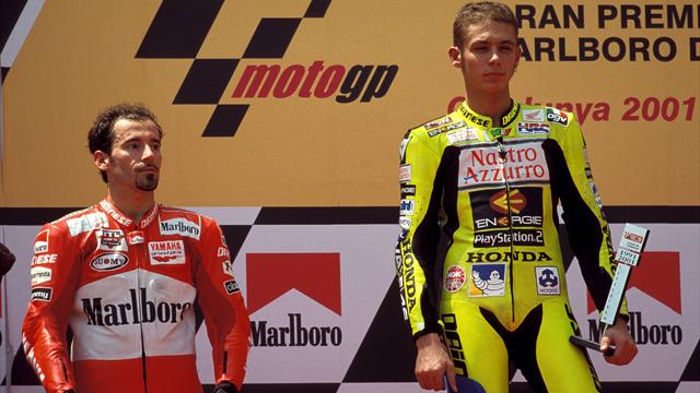 Biaggi frappé, Rossi enfin docteur, Gibernau renversé : les incroyables de Montmelo Biaggi frappé, Rossi enfin docteur, Gibernau renversé : les incroyables de Montmelo