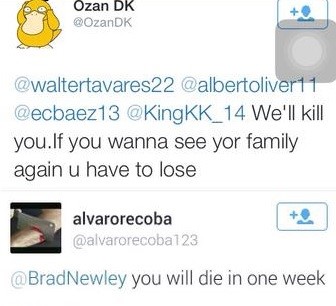 Gran Canarialı oyunculara yöneltilen tehditler