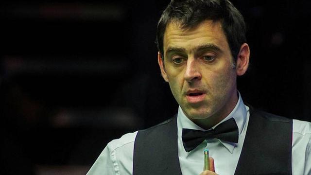 Ronnie O'Sullivan nearly snaps cue but leads Matthew Stevens