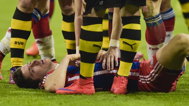 Lewandowski souffre d'une fracture de la machoire et du nez