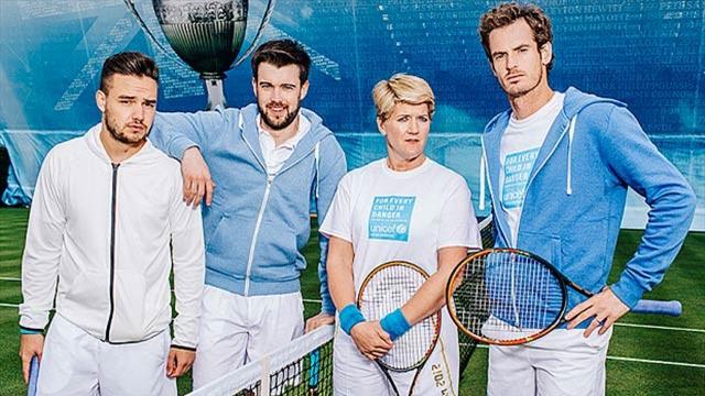 Andy Murray coaches (well, shouts at) celebrities in comedy sketch for Unicef