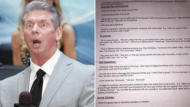 Leaked: The extensive instructions WWE boss Vince McMahon gives his commentators