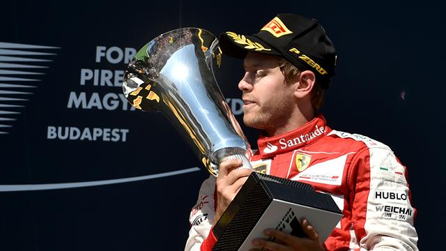 Macaristan'da zafer Sebastian Vettel'in