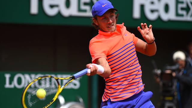 Pouille s'entraîne avec Federer
