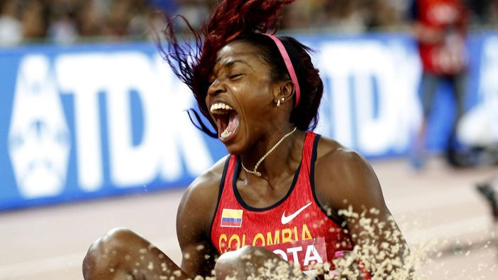 Caterine Ibarguen wins the triple jump