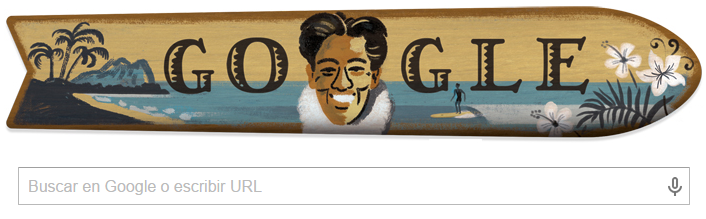 El Doodle de Google de Duke Kahanamoku