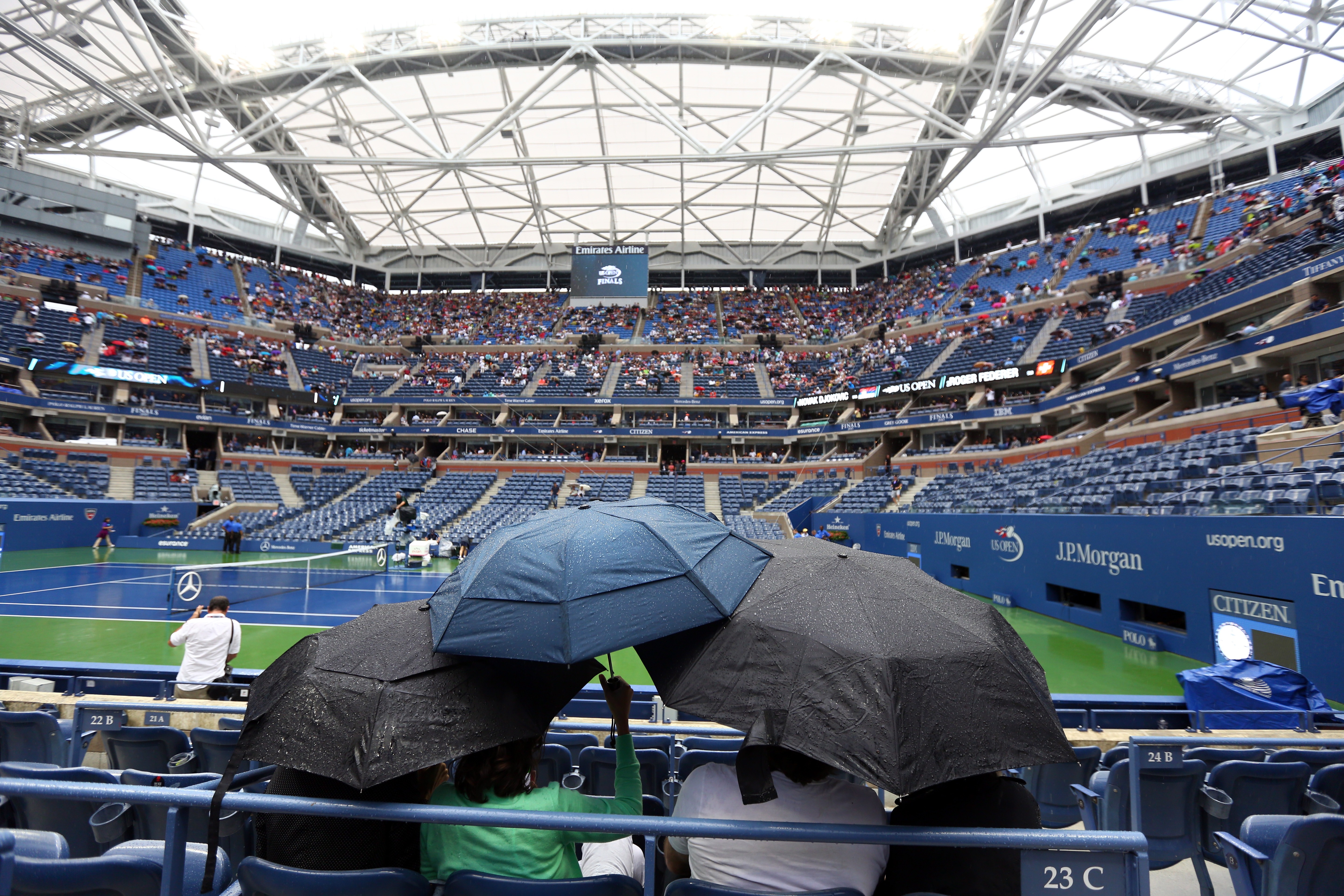 Финал US Open отложен из-за дождя