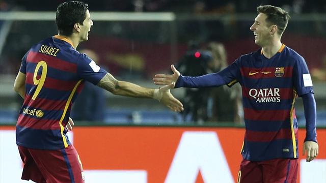 Leo Messi y Luis Suárez, goleadores históricos del Mundial de Clubes
