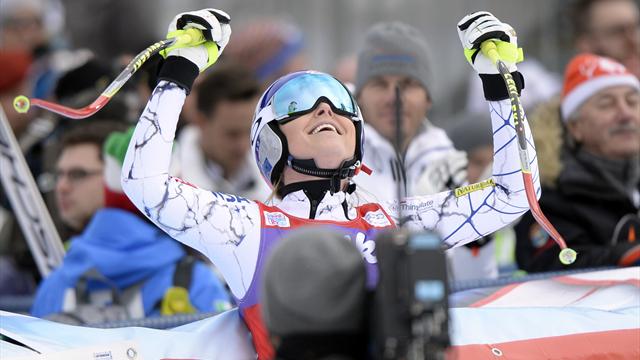 La victoire, un record et un rapproché au général : Vonn s'est amusée en descente