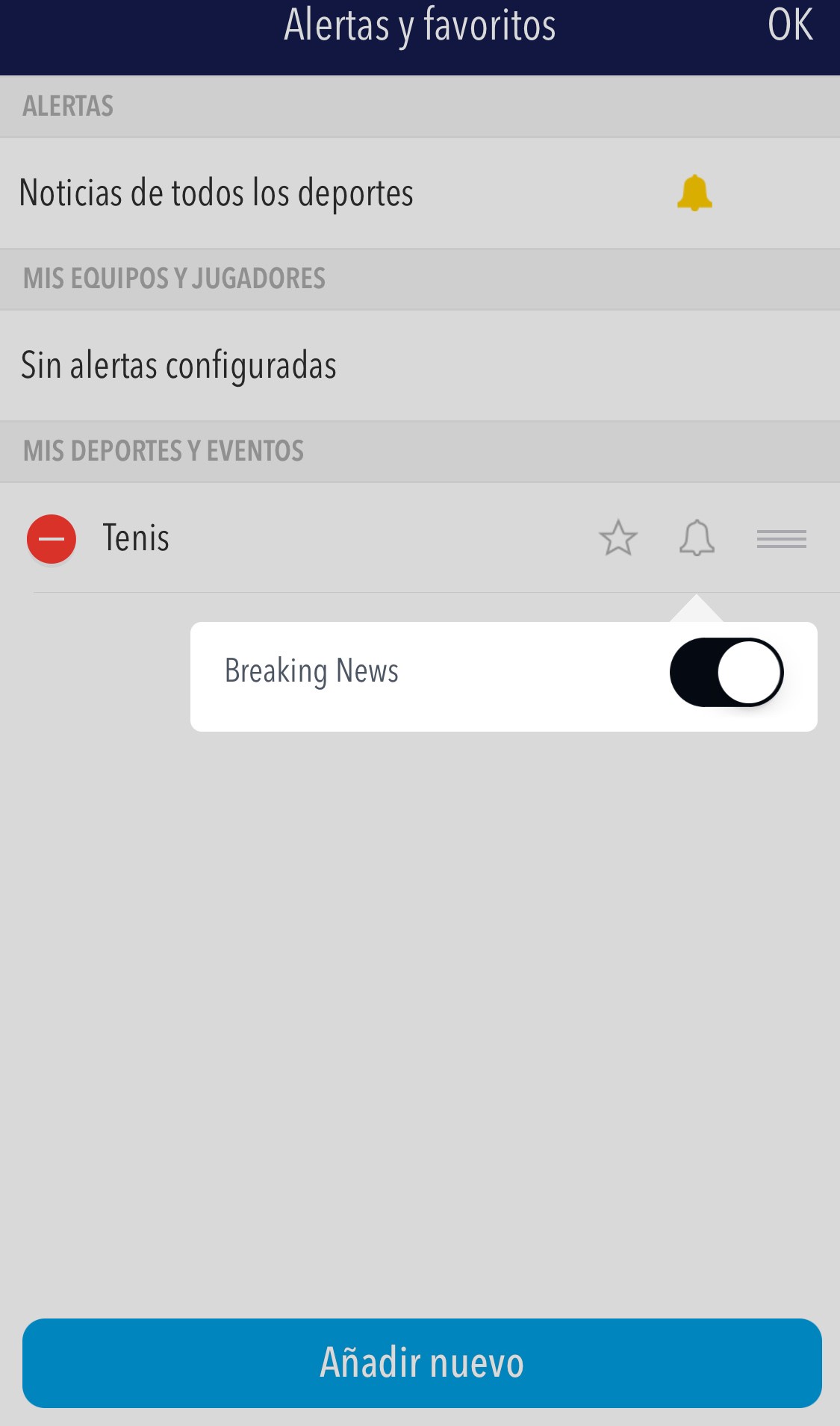 APP Tenis (español)