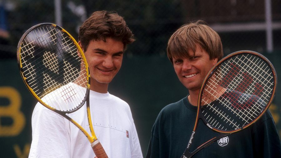 Roger Federer et Peter Carter en 1998