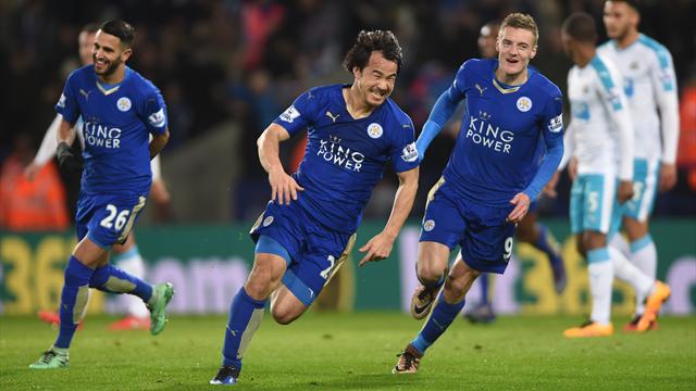 Okazaki's stunning overhead kick sends Leicester five points clear