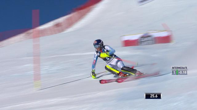 Mikaela Shiffrin domina la prima manche dello slalom