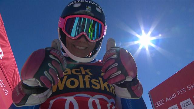 Frida Hansdotter legittima la coppa di specialità: terza nello slalom Frida Hansdotter legittima la coppa di specialità: terza nello slalom