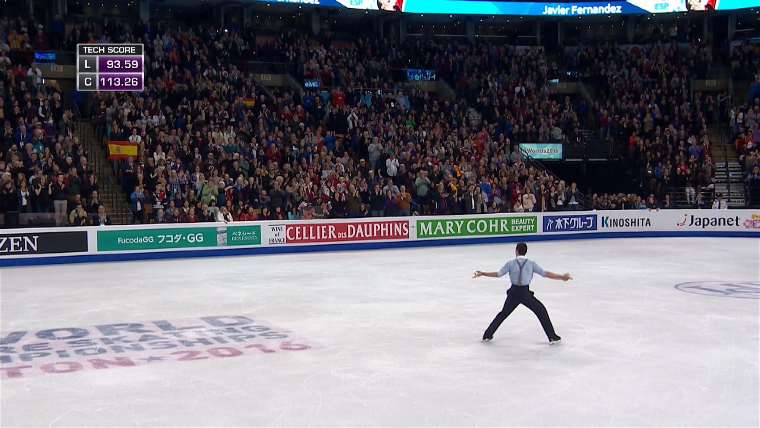 Javier Fernandez pulls off spectacular skate to retain title Figure