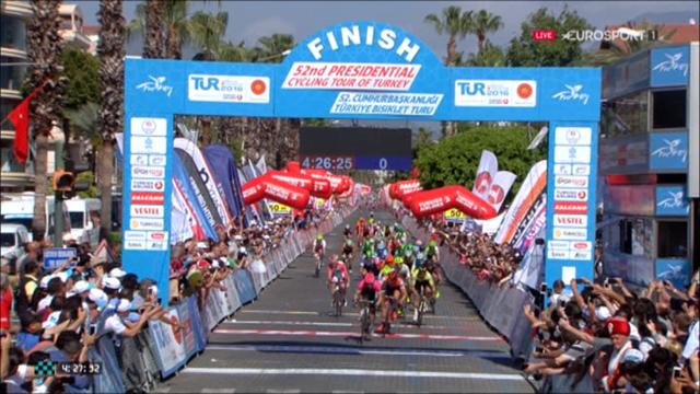 Türkei-Rundfahrt: Der Sprint auf der 4. Etappe Türkei-Rundfahrt: Der Sprint auf der 4. Etappe
