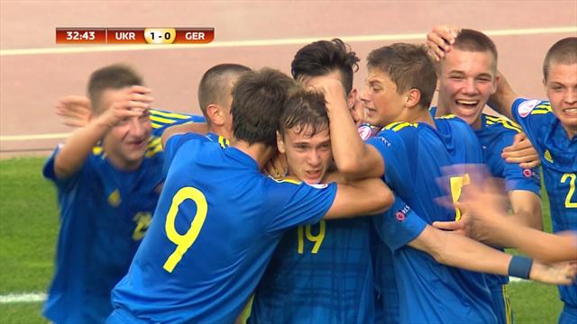Yanakov scores opening goal against Germany Yanakov scores opening goal against Germany