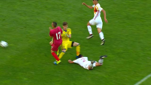 Joveljić equalises for Serbia against Spain Joveljić equalises for Serbia against Spain