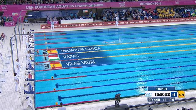 Mireia Belmonte y María Vilas, plata y bronce en los 1.500 libre del Europeo de Londres Mireia Belmonte y María Vilas, plata y bronce en los 1.500 libre del Europeo de Londres