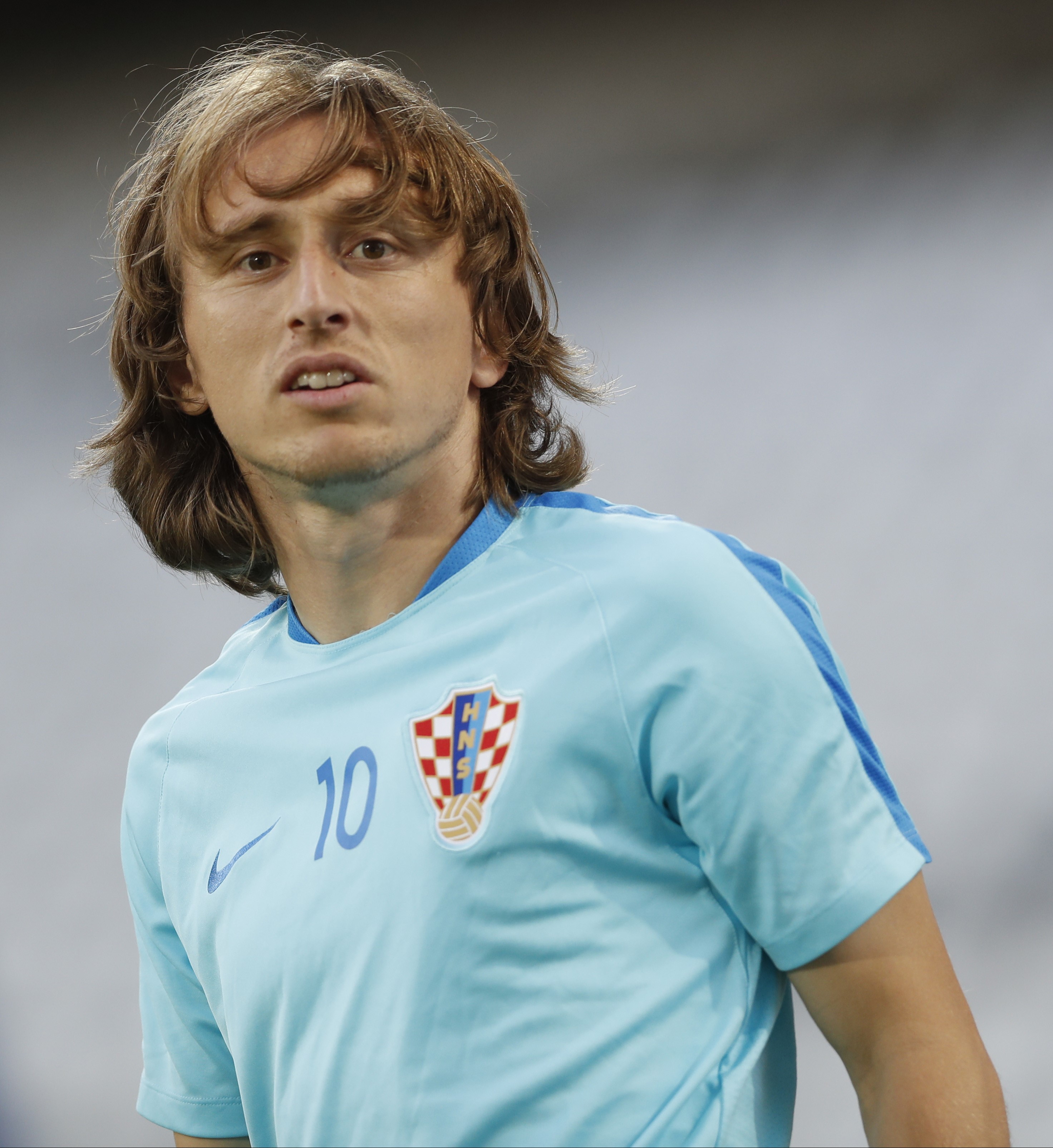 Luka Modric during Croatia's training session