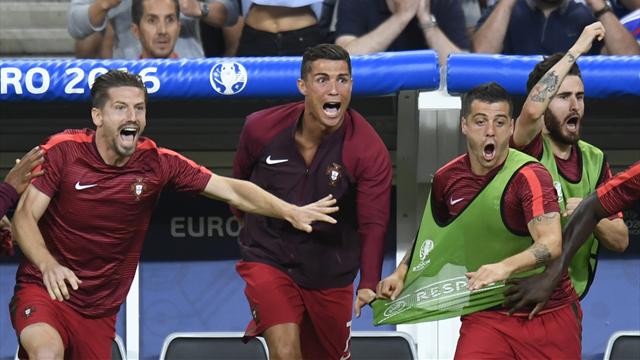 Pendant la prolongation, Ronaldo était déchaîné au bord du terrain