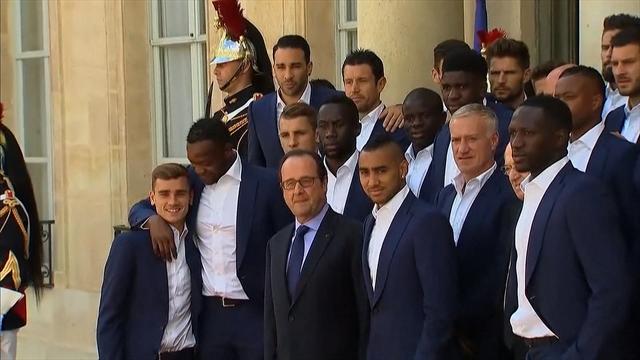 Les Bleus received by French president despite France's final failure Les Bleus received by French president despite France's final failure