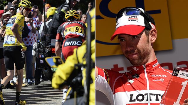 Tour-Drama am Ventoux: Froome bleibt nach Motorrad-Crash in Gelb - de Gendt siegt