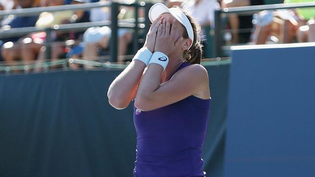 'Humbled' Konta defeats Venus to win first Tour title