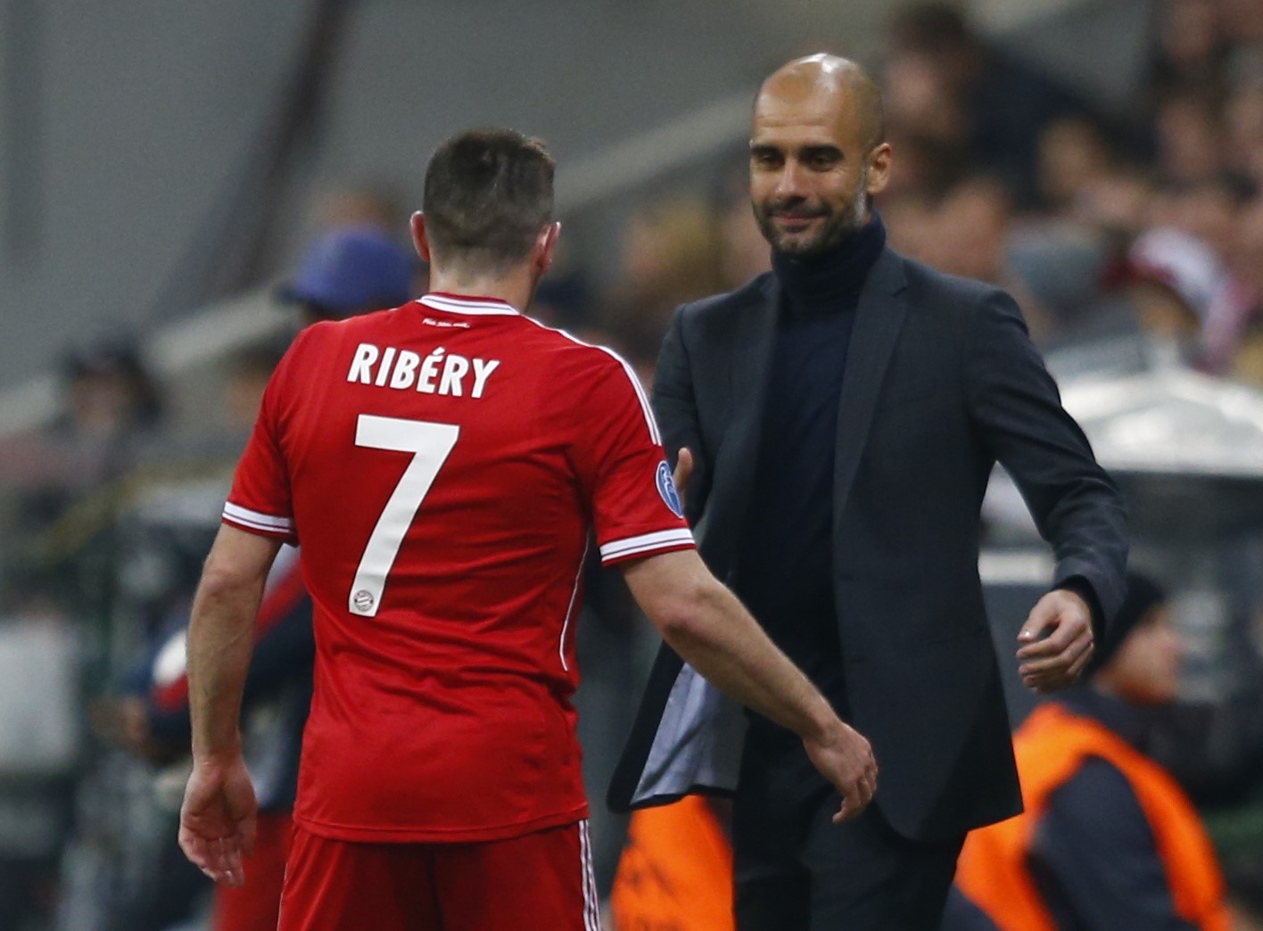 Franck Ribery et Pep Guardiola au Bayern Munich