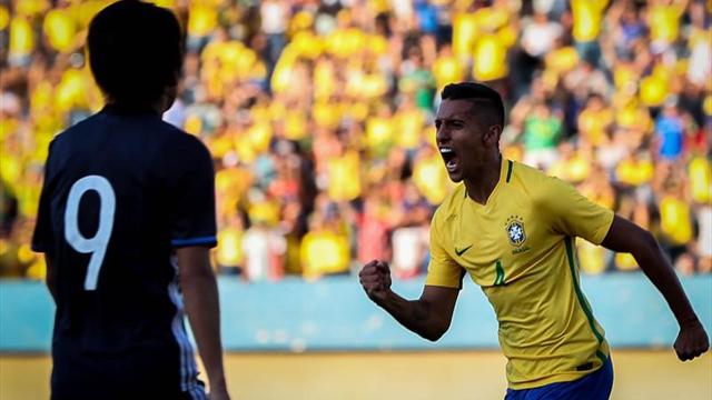 'Gabigol' y Marquinhos dan tono con dos goles a Brasil en su último examen