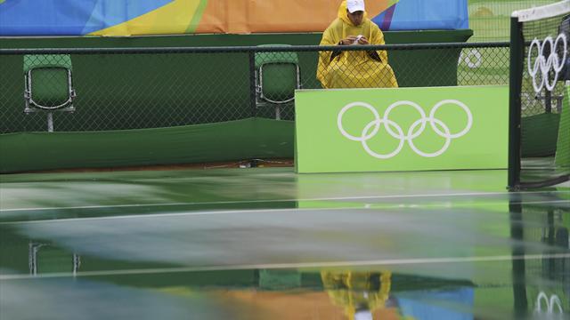 Rain causes chaos at Olympic tennis