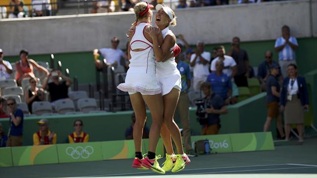 Vesnina and Makarova win women's doubles gold, Hingis and Bacsinszky take silver
