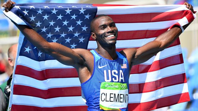 Kerron Clement champion olympique sur 400m haies