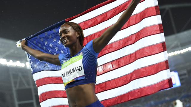 Dalilah Muhammad wins 400m hurdles