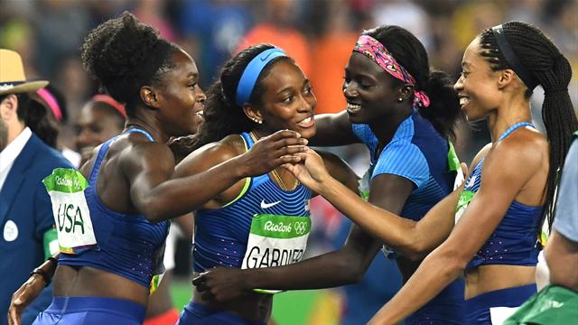 Les Américaines conservent le 4x100m et Felix passe la cinquième