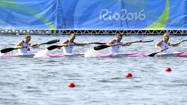 Deutscher Kajak-Vierer mit Traumlauf zu Gold