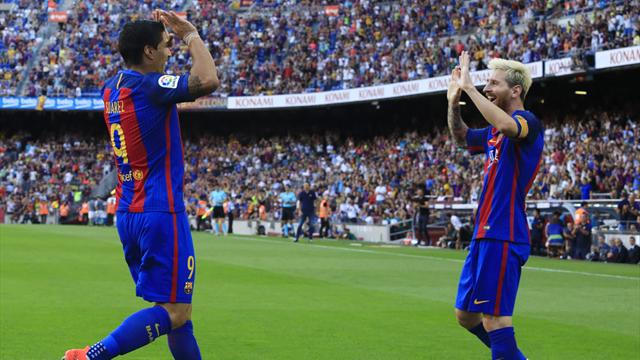 Un triplé de Suarez, un doublé de Messi et un carton : le Barça n'a pas changé cet été