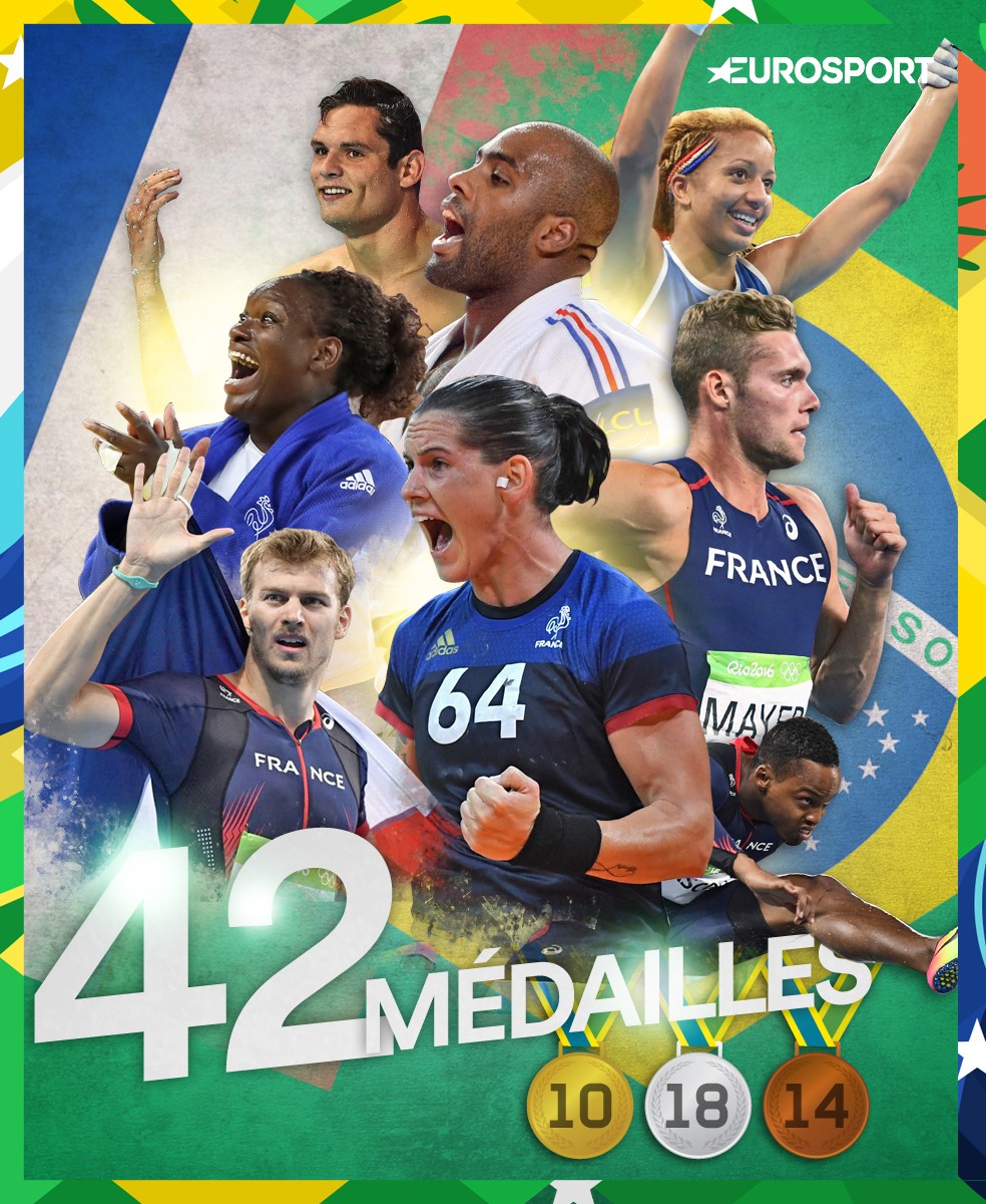 42 médailles France JO Rio 2016