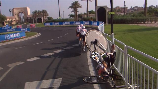 Koster's suffers terrible fall after losing control of bike in Doha heat Koster's suffers terrible fall after losing control of bike in Doha heat
