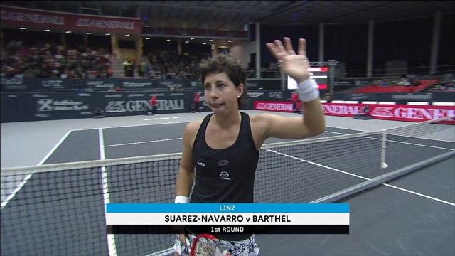 WTA Linz: Carla Suárez pone la directa a segunda ronda (6-4 y 6-2)