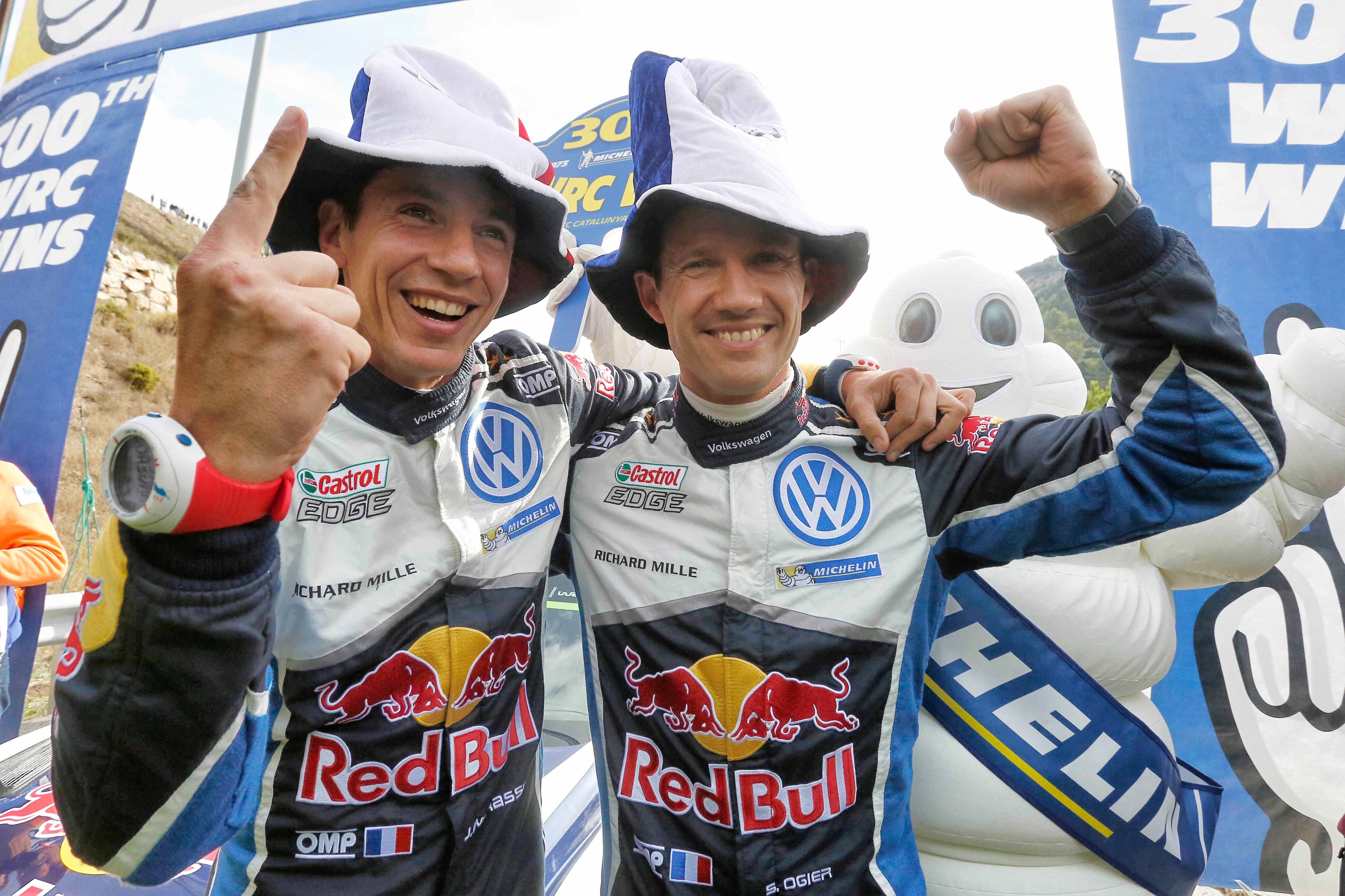 Sébastien Ogier et Julien Ingrassia (Volkswagen) au Rallye d'Espagne 2016