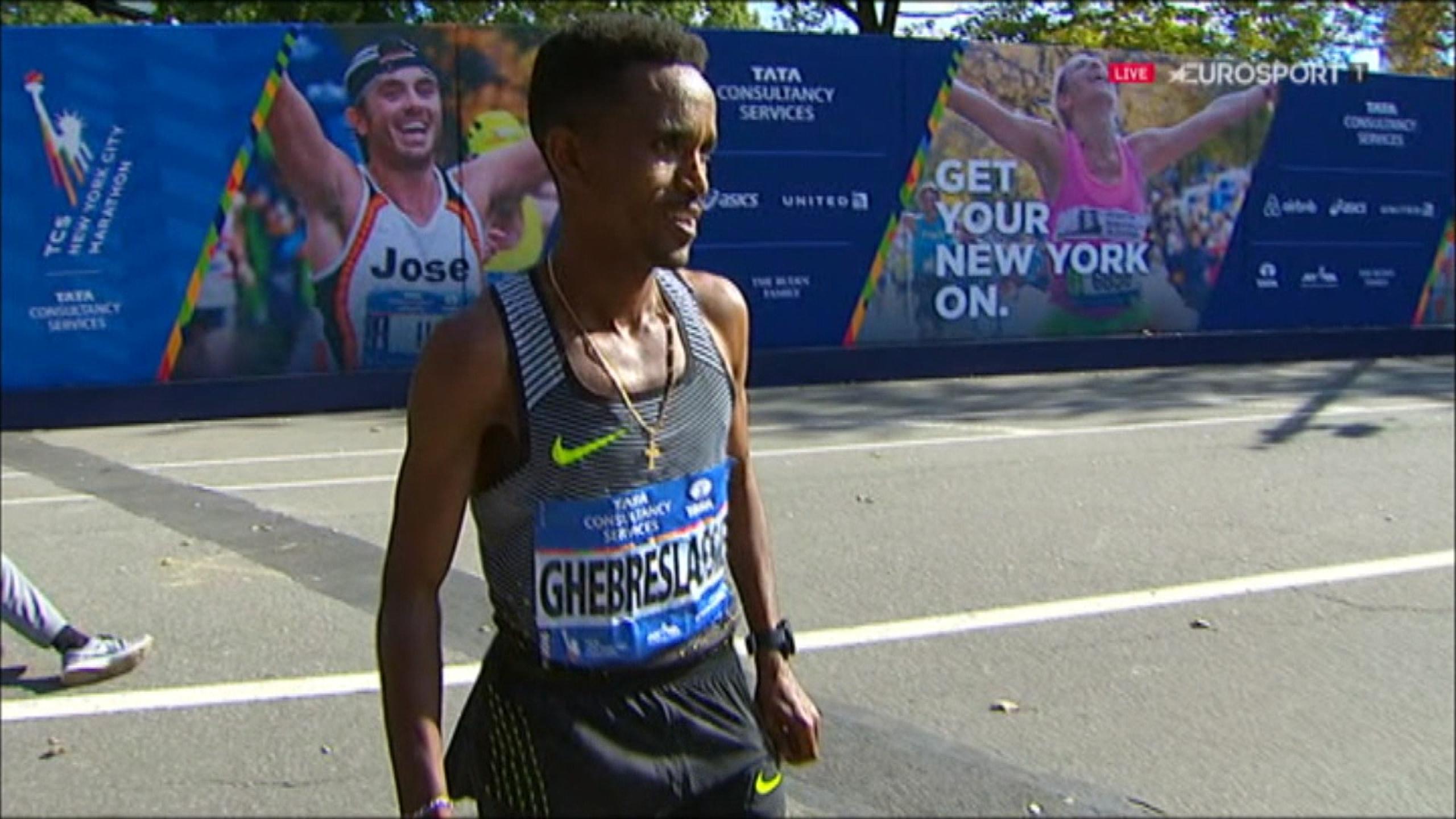 New York Marathon Ghirmay Ghebreslassie hängt alle ab Marathon Video