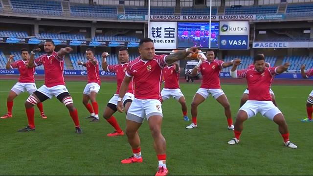 Anoeta, escenario de la intimidante haka de Tonga ante Estados Unidos Anoeta, escenario de la intimidante haka de Tonga ante Estados Unidos